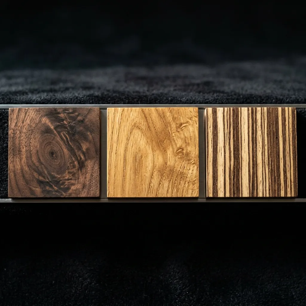 Smoked Walnut Veneer macro grain detail
