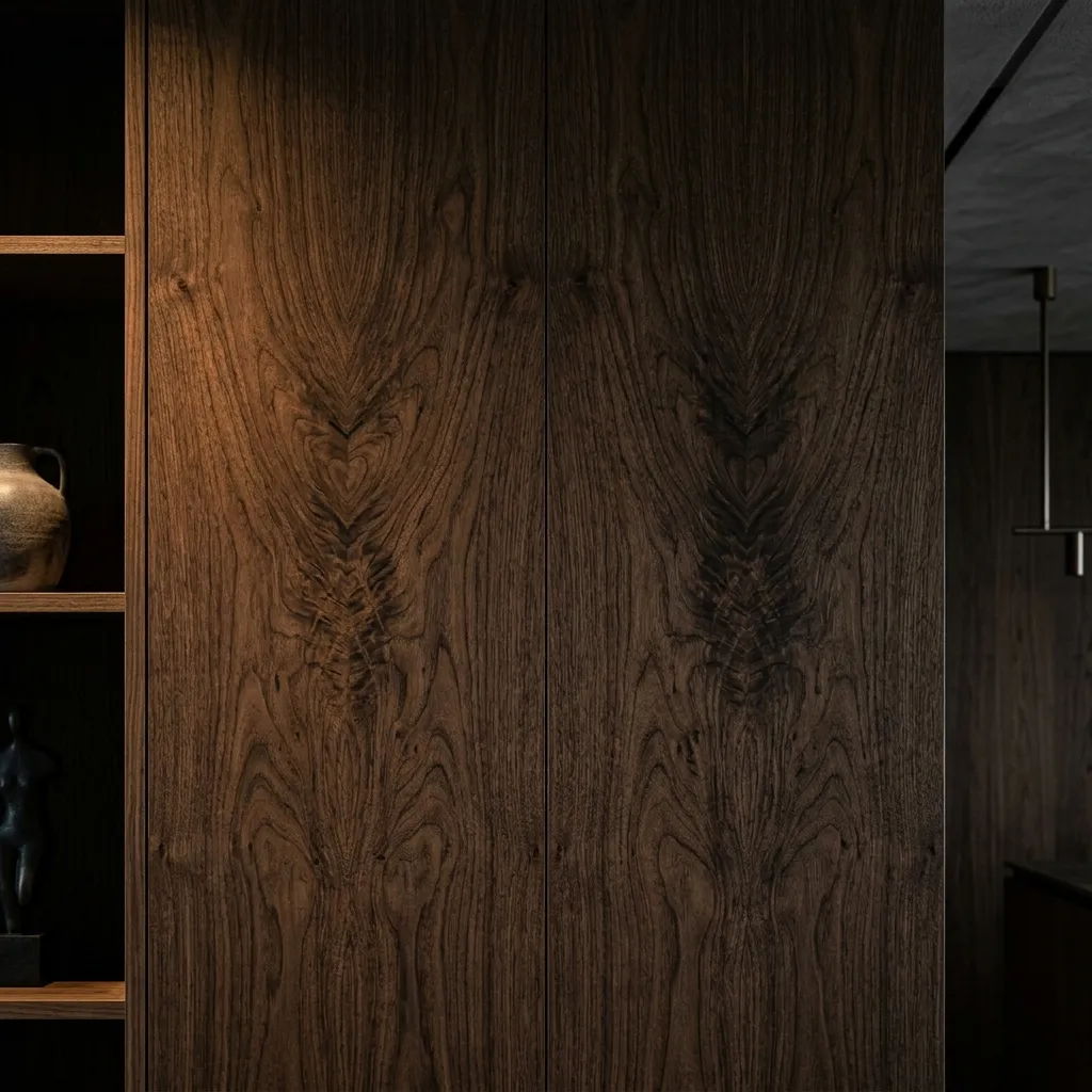 Natural Book-Matched Wood Veneer Grain